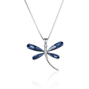 China 29mm 5 Gram Dragonfly Pendant Necklace 20in S925 Silver Necklace SGS wholesale