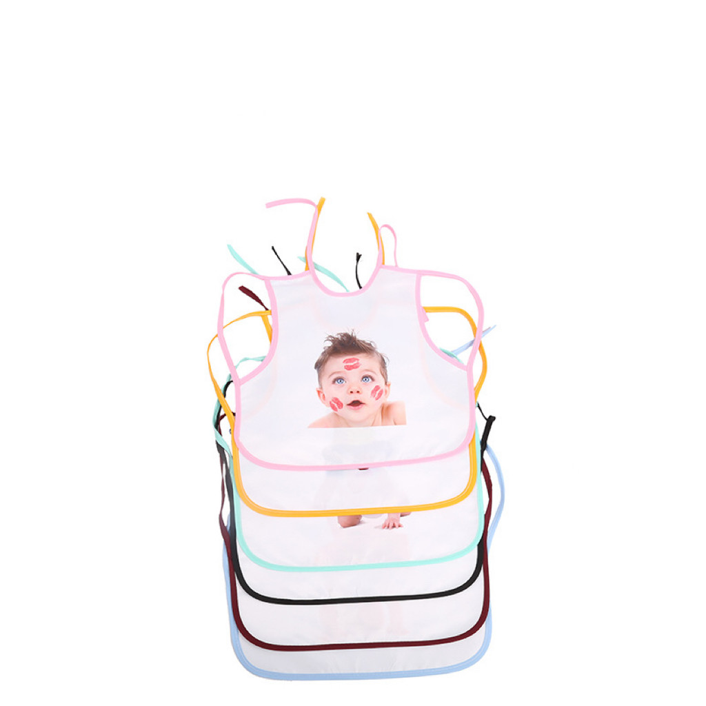 Custom Sublimation Blank Polyester Baby Bib For Sublimation Photo Printing