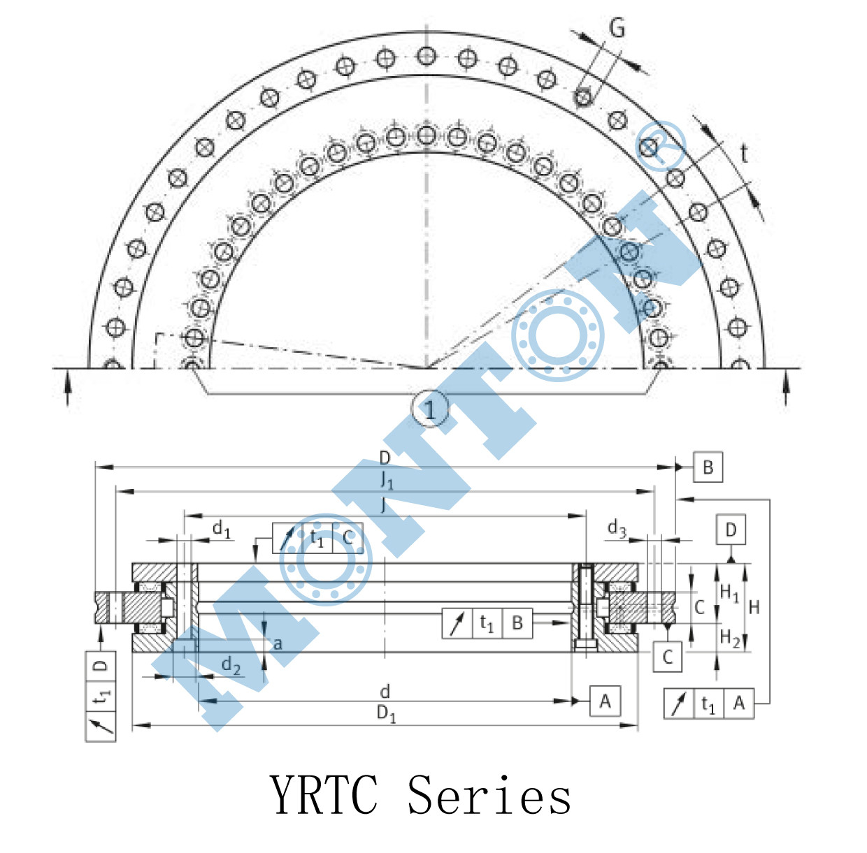 YRTC395  highprecision high speed heavy duty turntable bearings 