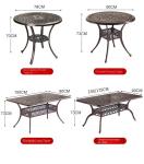 Cast Aluminum Outdoor Dining Set Table And Chairs Corrosion Resistant