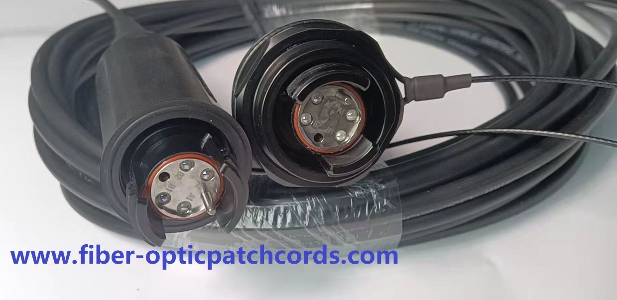 Robust 4Core Fiber Optic Patch Cord Expanded Beam Connector For Avionics Mining