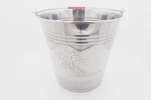China 14L Wholesale home durable metal water bucket with handle champagne wine beer stainless steel ice bucket wholesale