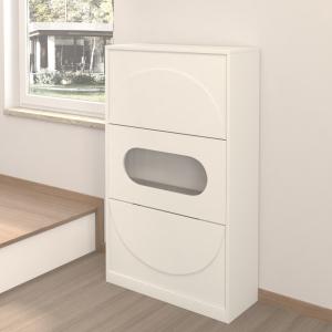 China White Full Length Mirrored Shoe Cabinet wholesale