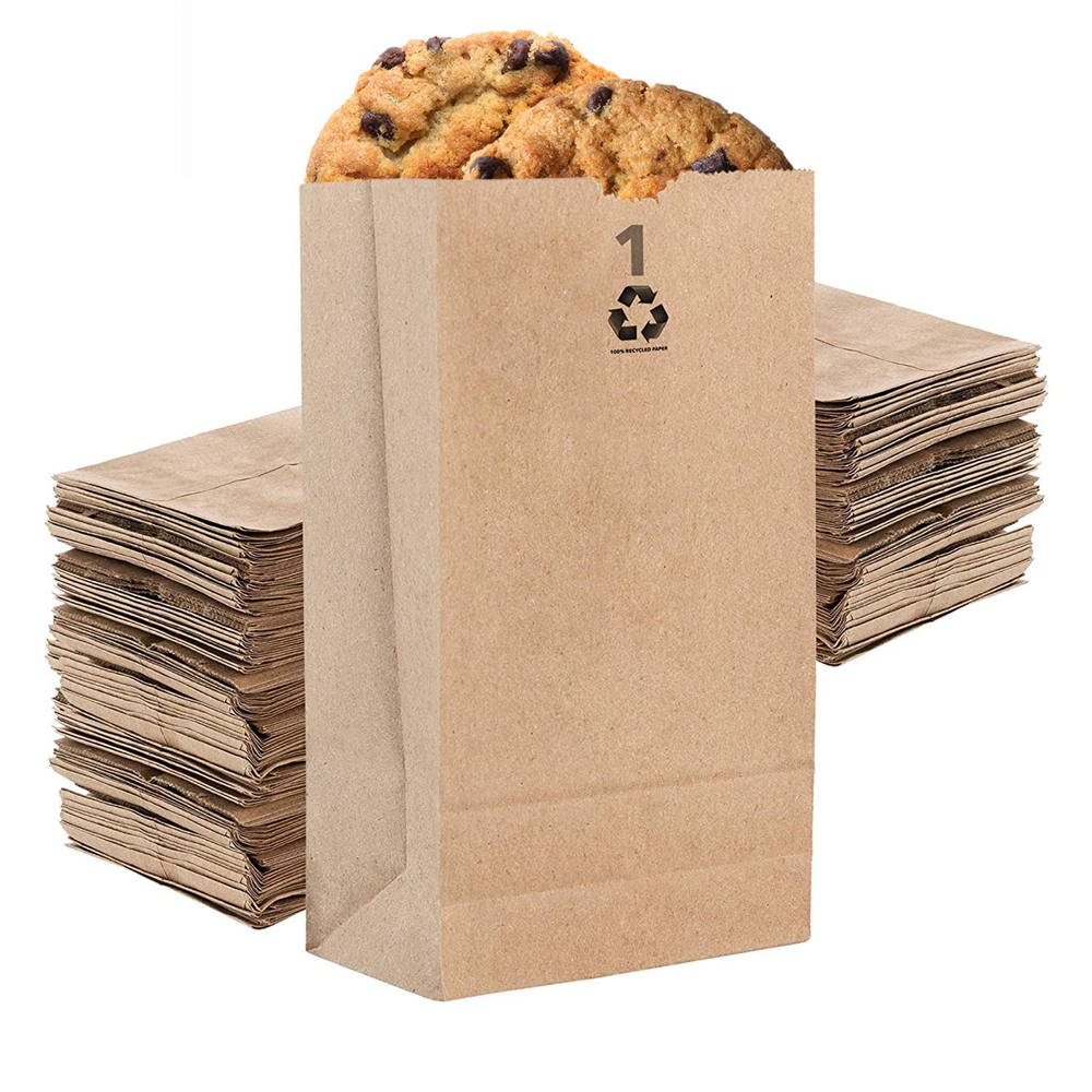 Food Delivery Kraft Paper Bag for Food Bio-Degradable Customized Size Reasonable