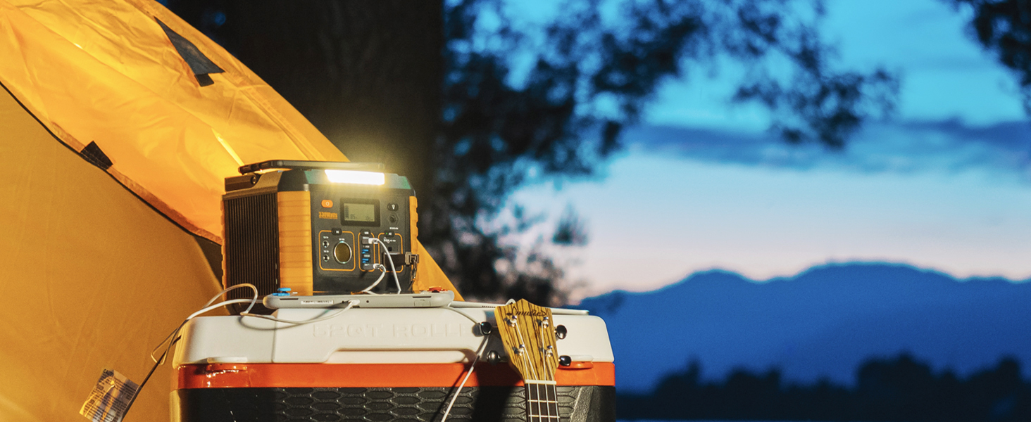 Camping 300 Watt Solar Generator 300w Portable Generator With Wireless Charging