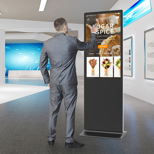 Ultra Thin 55 Inch Kiosk 8ms Vertical Digital Signage Display