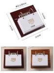 365 Inner Sheets Wooden Desktop Calendar , Custom Daily Desk Calendar 2 Rings