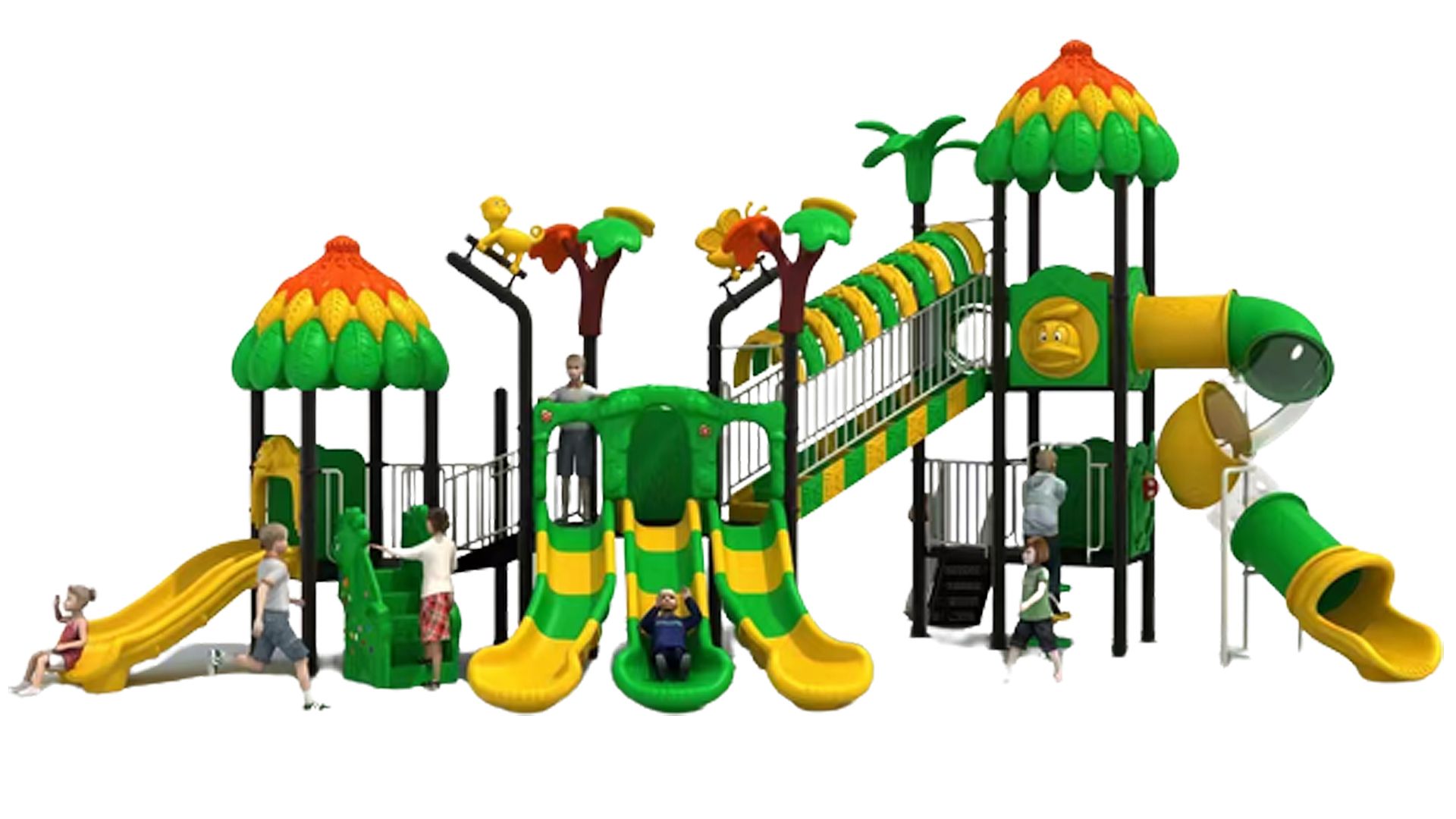 OEM Outdoor Playground Equipment Plastic Playground Water Slide Customized Color