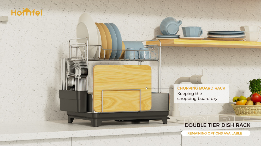 Rectangle Stainless Steel Detachable Dish Rack For Organizing