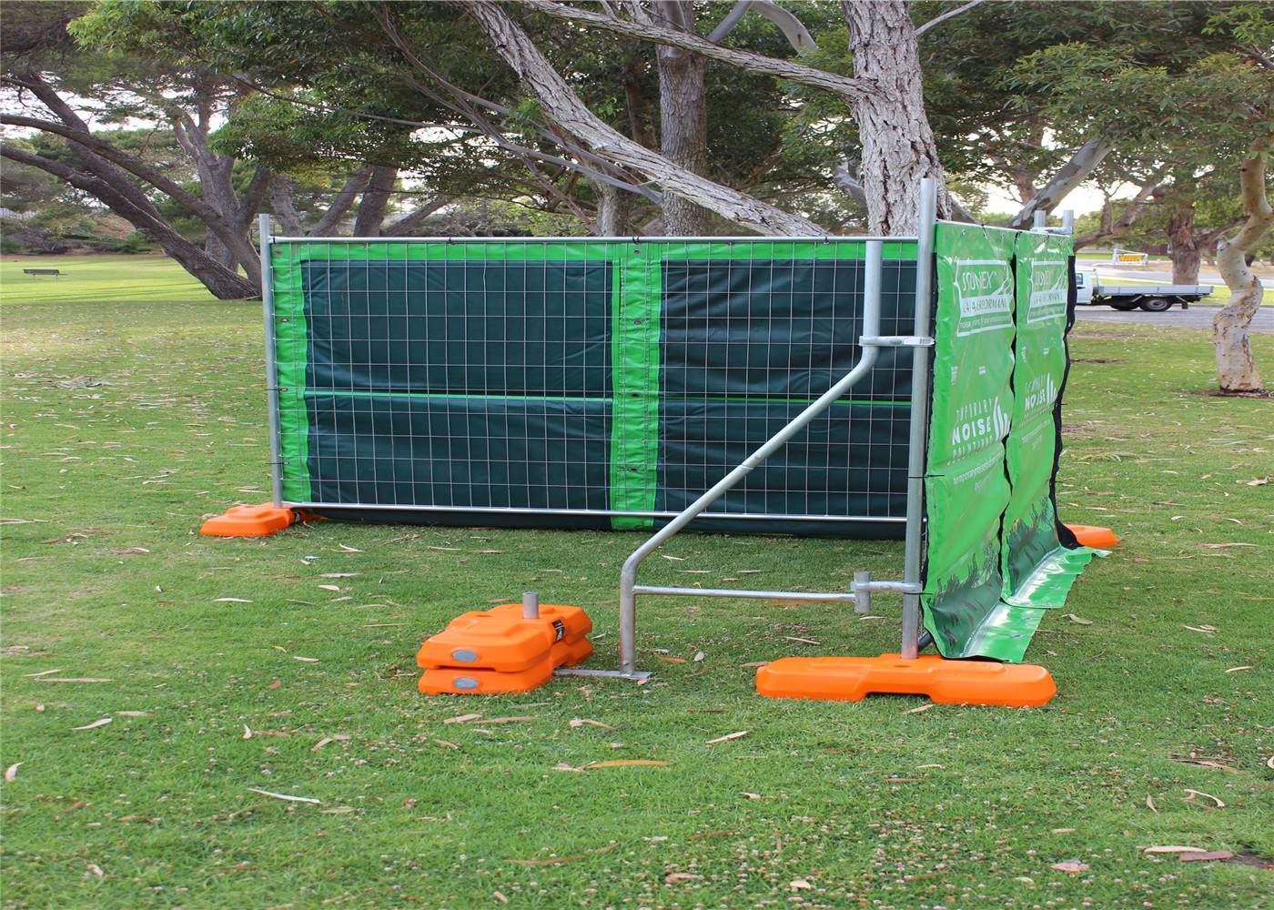 25dB temporary noise barriers composite laminated fabric 1.2mm outside please pvc plastic film