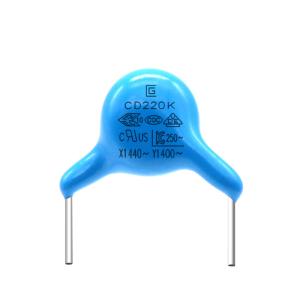China Ceramic Y1 Safety Capacitor 220K Flame Retardant Epoxy Resin Package​ wholesale