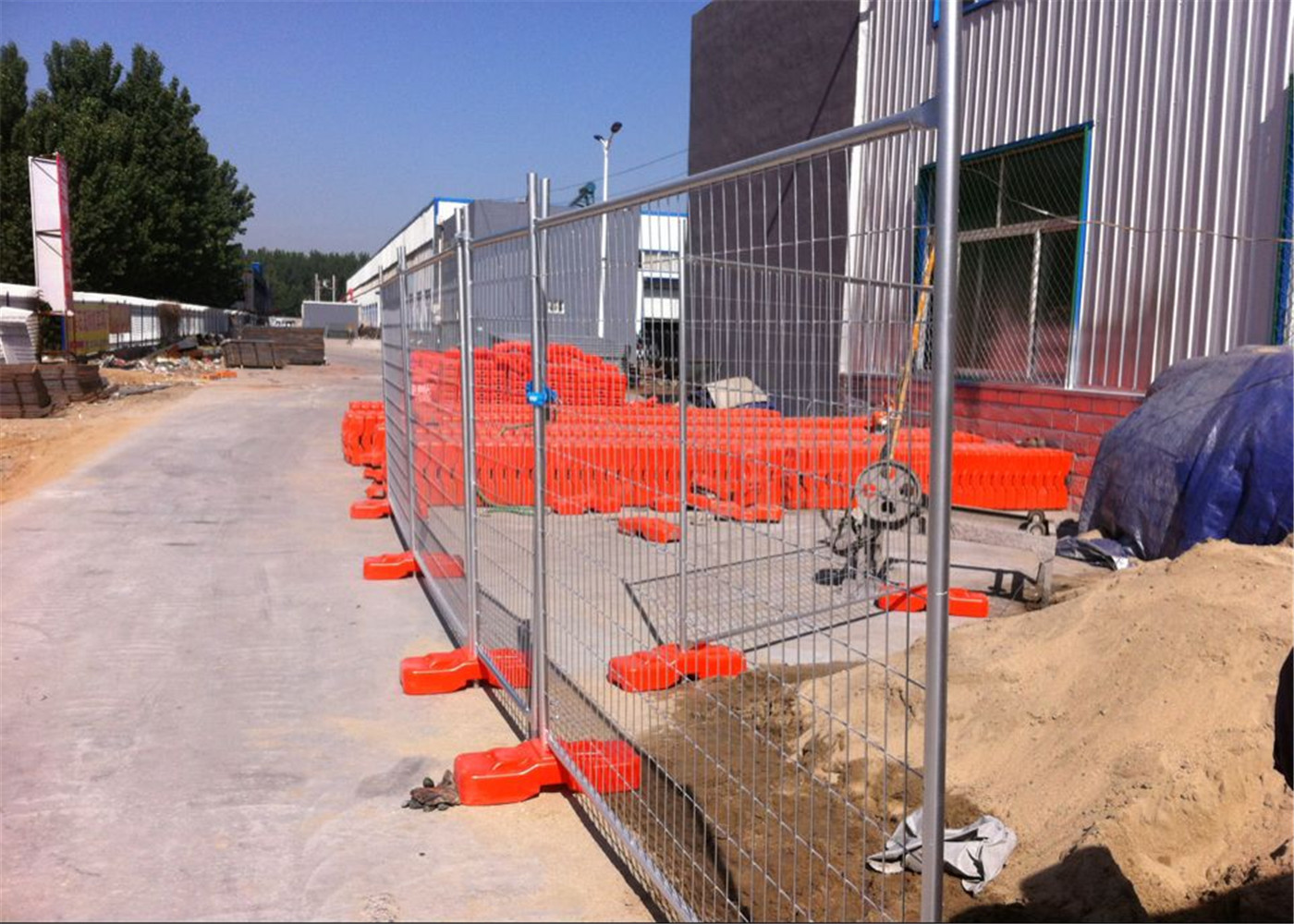 Building Site Security Fencing Panels / Temporary Fencing For Construction Site