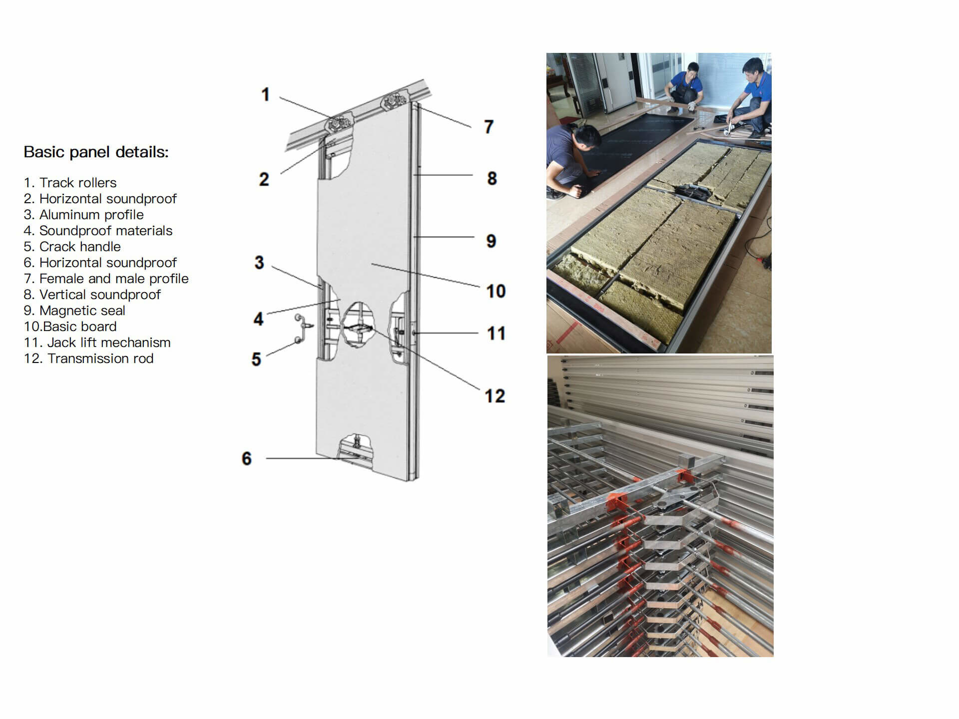 Meeting Room Wooden Acoustic Partition Wall Sliding Ceiling Panels Customized