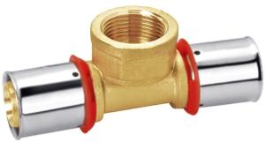 China Customized Machining Brass Compression Female Tee Fitting PF3010 wholesale