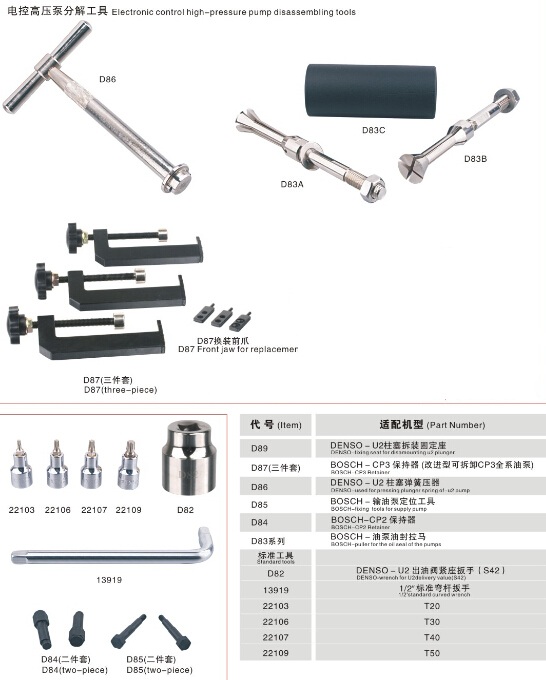 common rail pump dismantle tools
