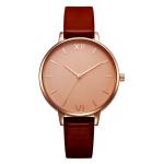 3ATM Waterproof Alloy Quartz Watch Small Size Genuine Leather Strap Watch