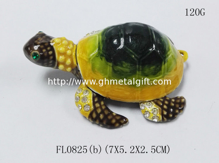 New coming style turtle shaped crystal trinket box turtle trinket box turtlejewelry box
