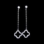 Elegant Cubic Zirconia Drop Earrings Star Shaped Korean Style