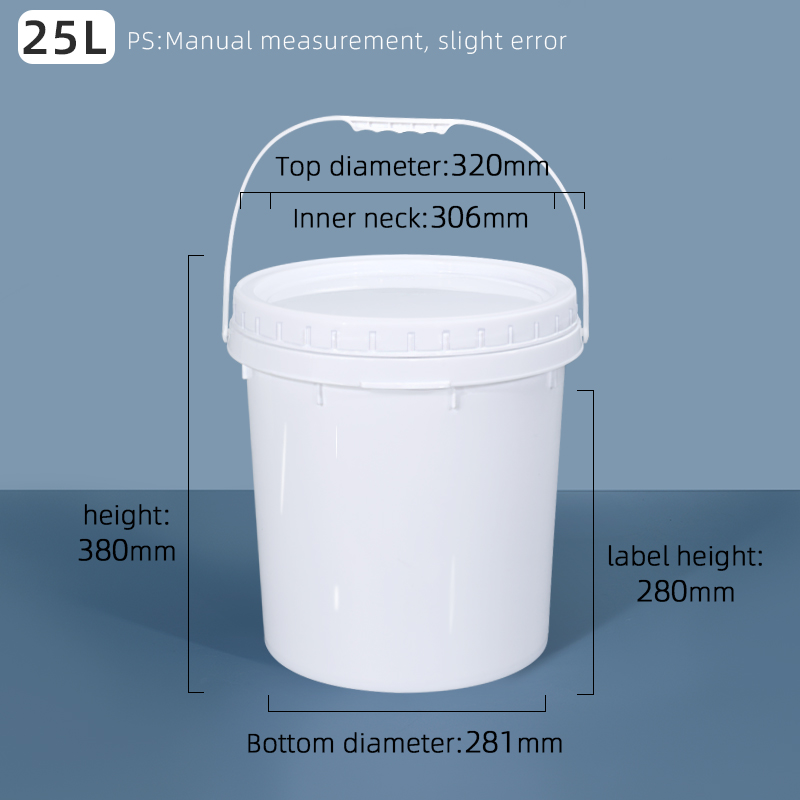 20L Plastic Bucket With Screw Lid For Veterinary Medicine House Industry as the photo