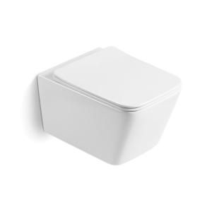 China New Arrival Rimless Ceramic Wall Hung Toilet Black Toilet With Hidden Water Tank Toilet Seat wholesale