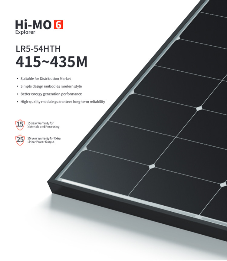 Longi Himo 6 Explorer LR5-54HTH 415w 420w 425w 430w 435w Power Solar Panels