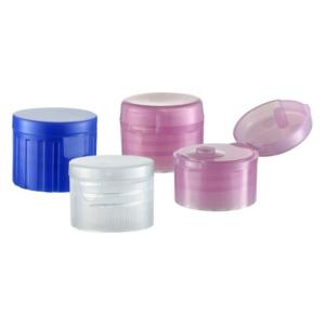 China Recyclable Direct 28mm Transparent Cylindrical Plastic Flip Top Cap for Bottles wholesale