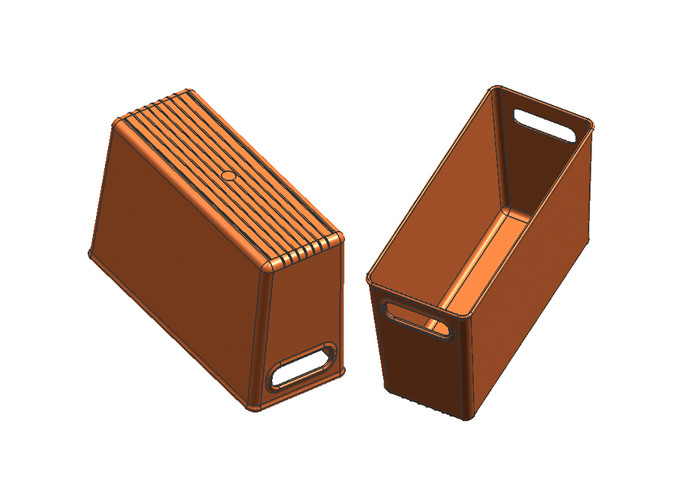 PET Transparent Material Cold Runner Injection Molding High Polish Two Different Size Bins