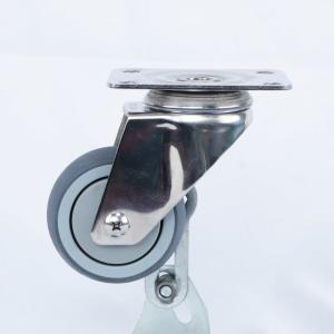 China 3 Inch 304 Stainless Steel Caster Wheels Flat Type Soft Wheel Waterproof casters Wholesales wholesale