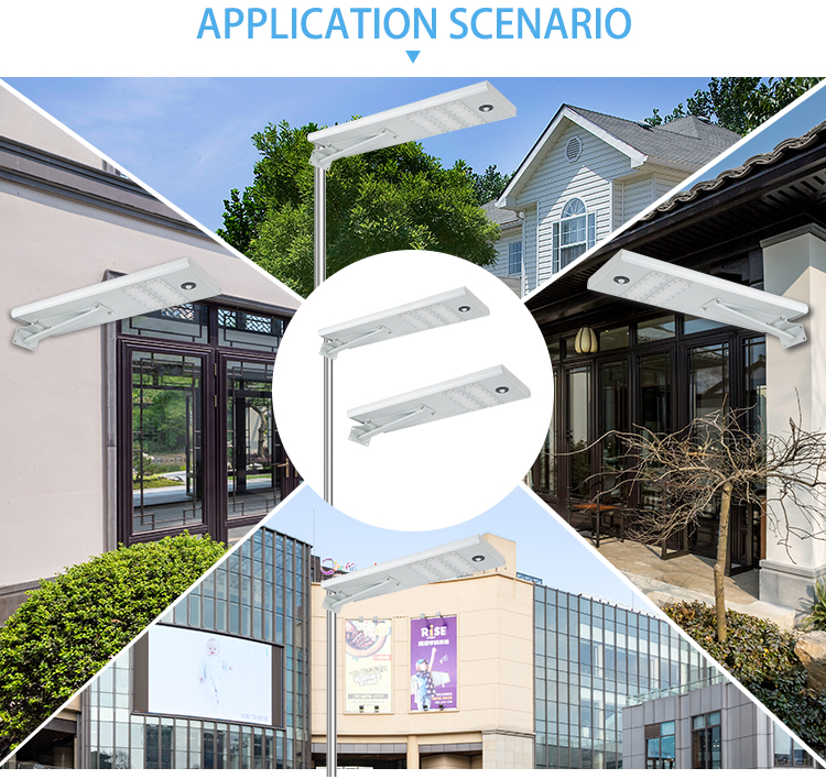 Polycrystalline 10V/40-60W Aluminum IP65 Integrated All In One Solar Street Light