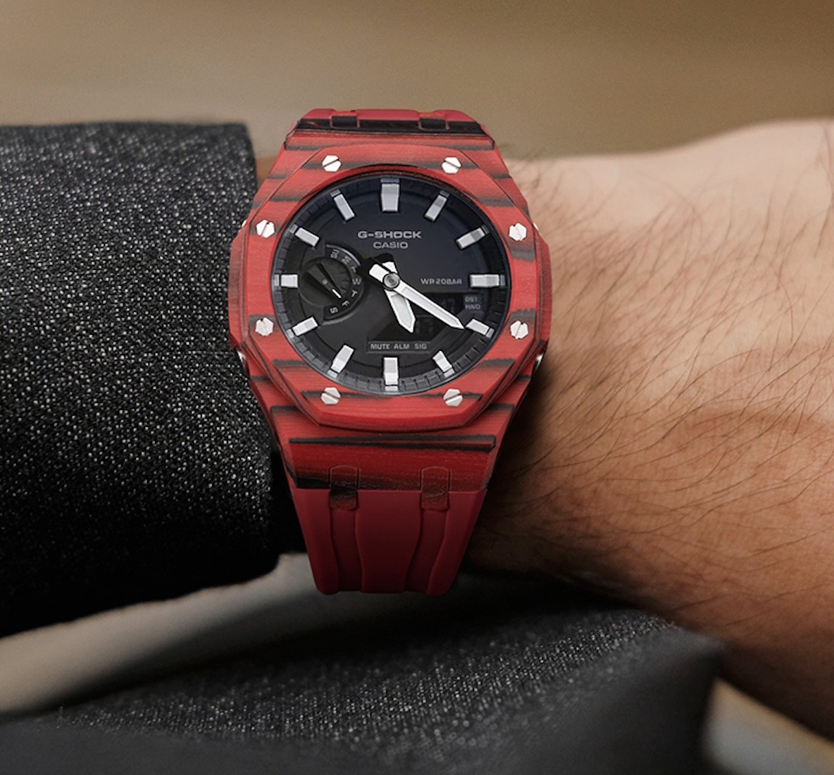Luxury Strap Casio Watch Case Carbon Fibre Watch Case For G Shock