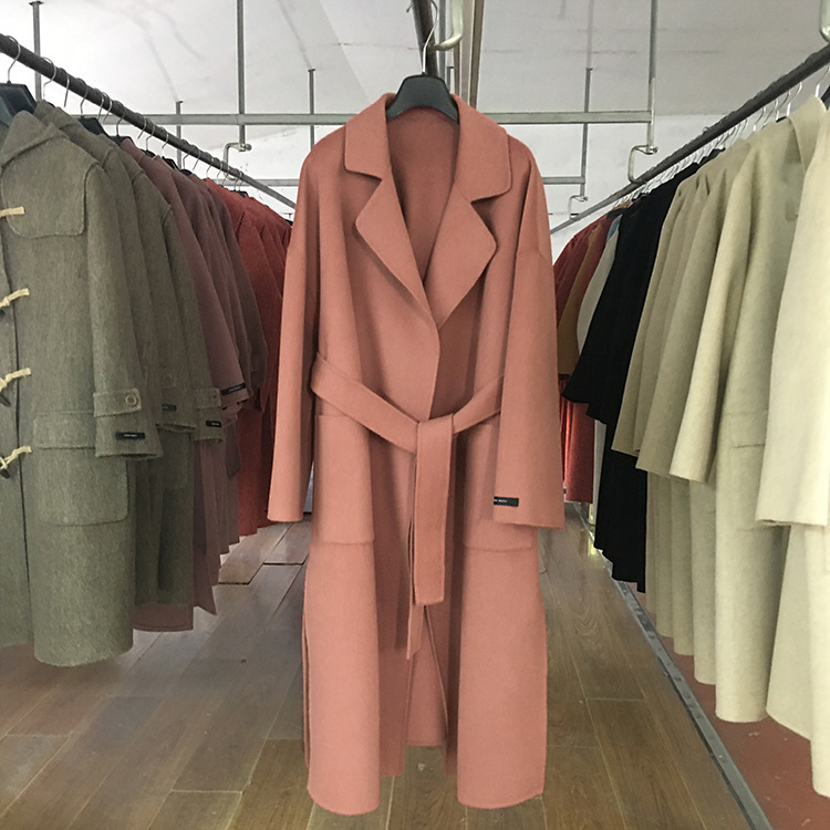 Mid-Length Slim Woolen Coat for Women End Cashmere Coat Standard Thickness Support
