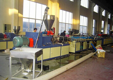 WPC Plastic Profile Production Line , WPC Wood Plastic Profile Extrusion Line