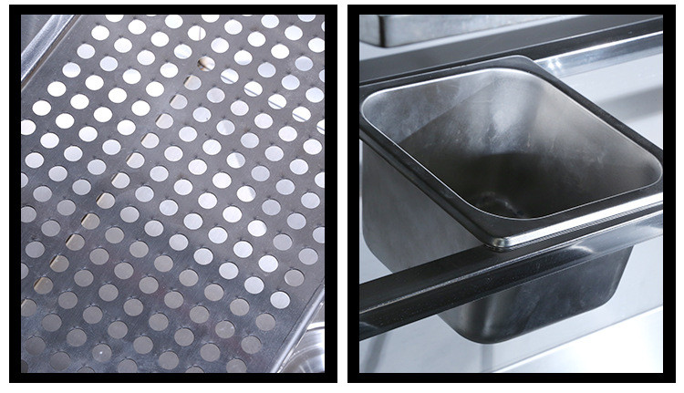 Metal Double Layer Restaurant Stainless Steel Cabinets