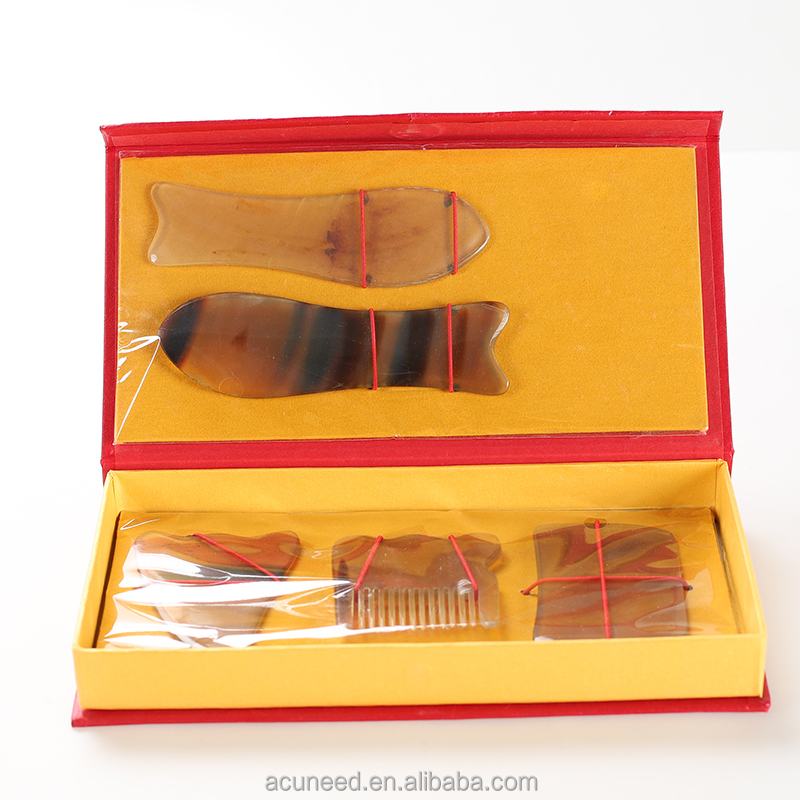 Buffalo Horn Jade Guasha Tools Massage Guasha Board Horn