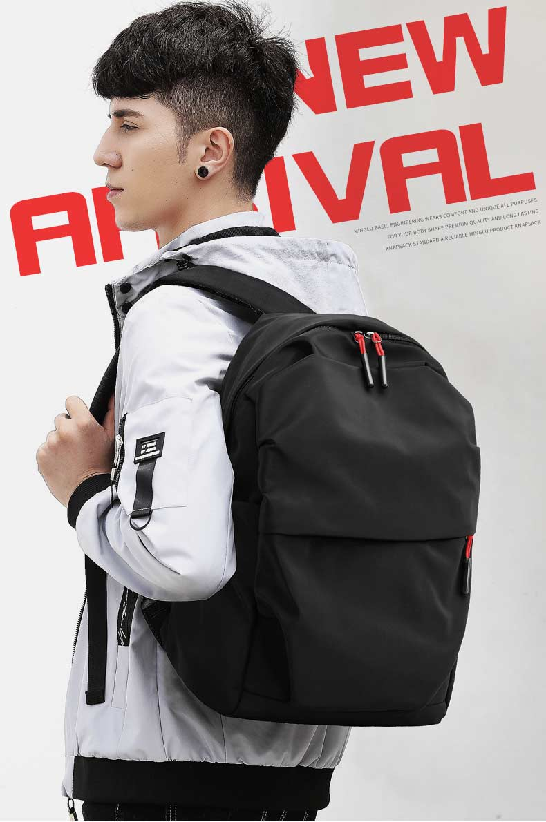 Wholesale custom logo men's and women's white backpack portable waterproof backpack fashion school bag