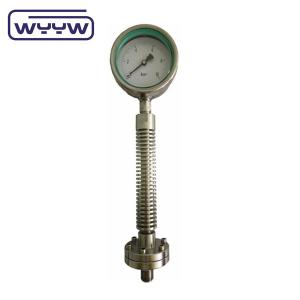 China OEM ODM Diaphragm Seal Pressure Gauge High Temperature With Cooling Tube wholesale
