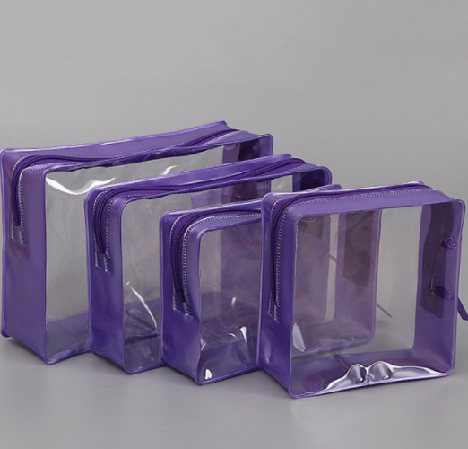 Heat Seal PVC Cosmetic Bag , Promotional Cosmetic Plastic Bag / Toiletry Bag