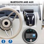 GRANDnavi Waterproof Bluetooth USB Marine Stereo AM FM Boat Stereo System Head