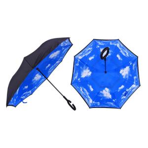 China SGS Plastic Handle Upside Down Reverse Inverted Umbrella wholesale