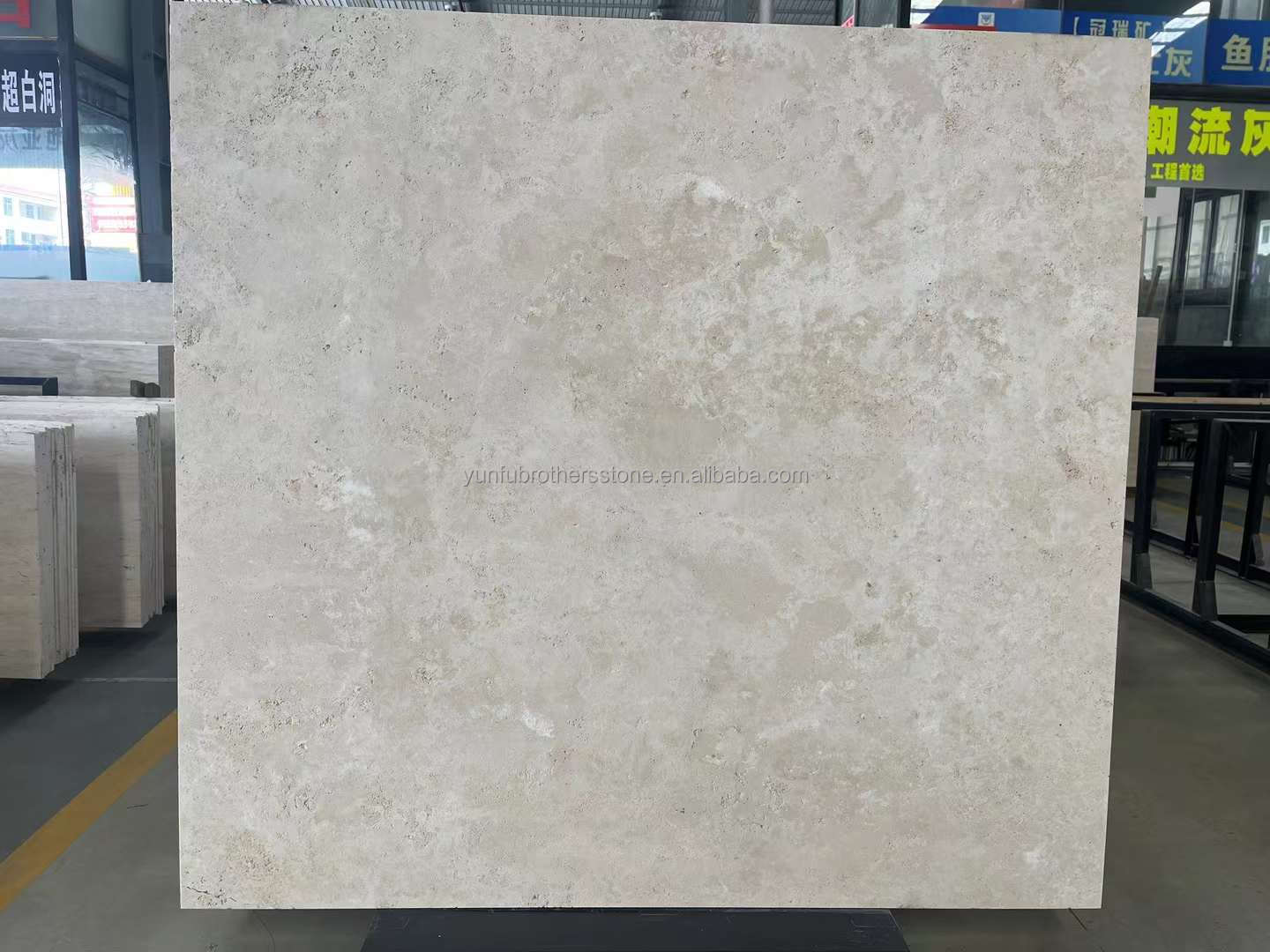 Modern Design Style Natural Silver Travertine Stone Ivory Deck Tile for Pool Flooring