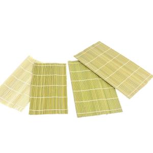 China Disposable Green Bamboo Sushi Rolling Matt Sheet 24x24cm wholesale