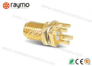 China 50 Ohm Coaxial Sma Fiber Connector With Gold Plated  Repeatable Electrical Performance wholesale