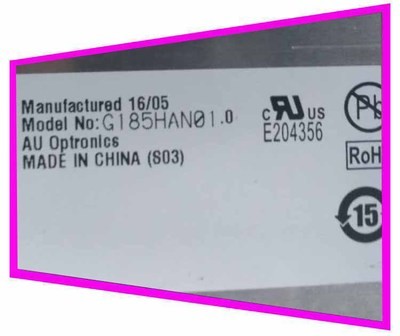 Medical / Industrial LCD Display G185HAN01.0 Full Viewing Angle 18.5 Inch Size