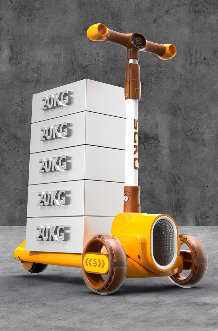Collapsible Scooter for Kids Ages 3-12 Adjustable Height Four Wheels Max Load 200 LBS
