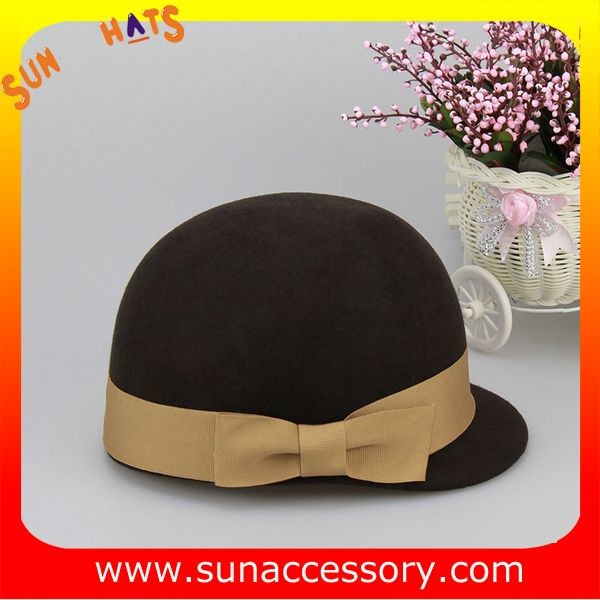 Fashion 100% Australia wool felt ladies jockey cap ,Womens jockey cap