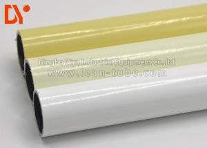 China Colorful Plastic Coated Steel Tube Lightweight Round Shape For Lean Warehouse Shelves wholesale