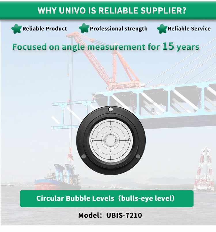 Metal Angle Slope Level Indicator UNIVO UBIS-7210 Precision Circular Bubble Levels