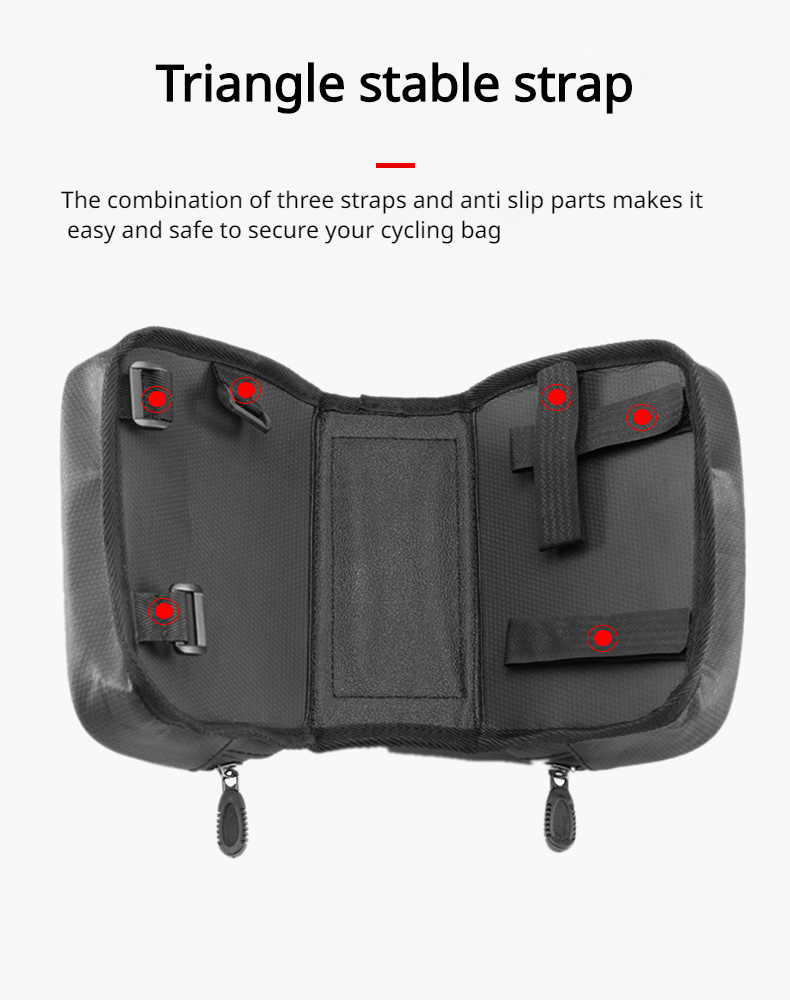 Bicycle upper tube bag mobile phone touch screen road bike mountain bike front beam bag frame bag riding equipment acces