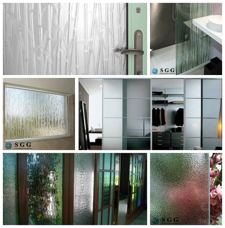 high quality Silezia pattern tempered glass 3mm/ 4mm/ 6mm thickness