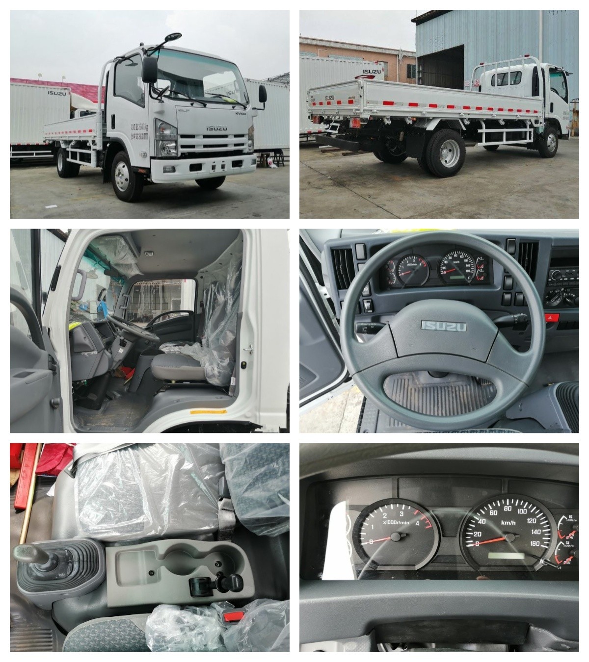 GVW 3500kg Japanese Isuzu KV100 115hp Light Cargo Fence Truck With 2 Tons 3 Ton Loading Lorry Truck